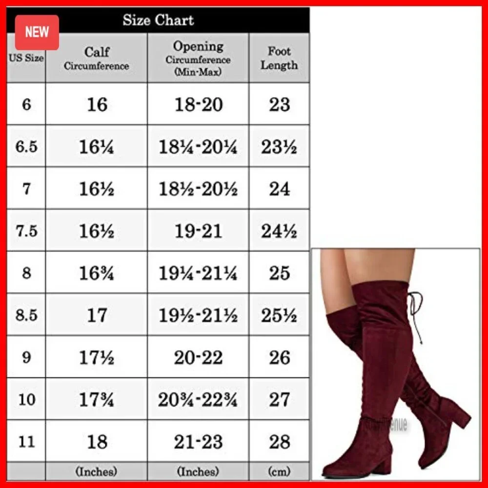 Wide Calf Over The Knee Boots, Block Heel, Stretchy Vegan Material, Plus Size